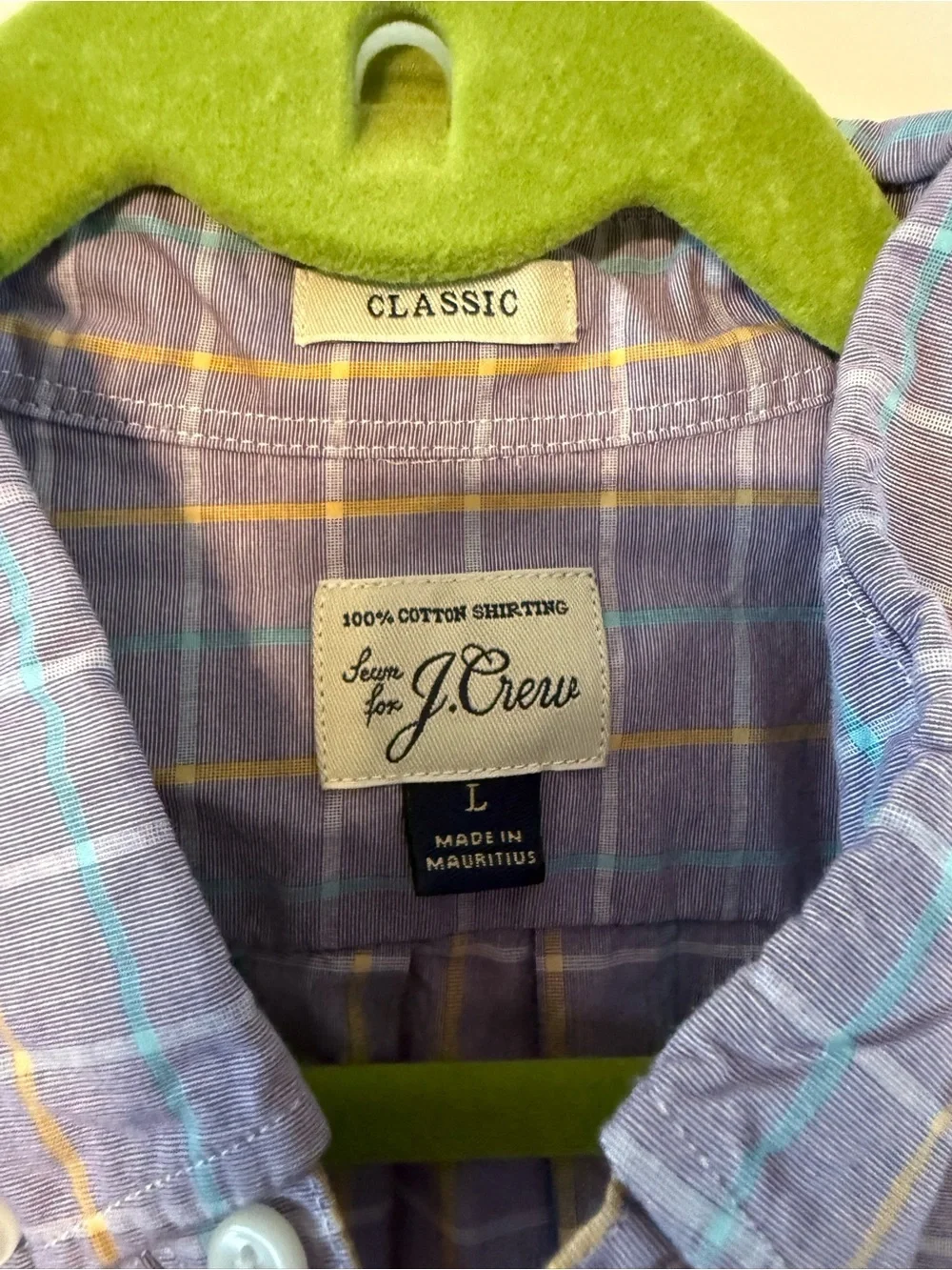 J. Crew Men’s Purple Plaid Button-Down Shirt